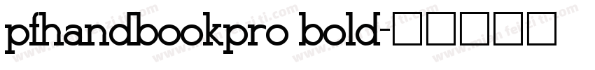 pfhandbookpro bold字体转换